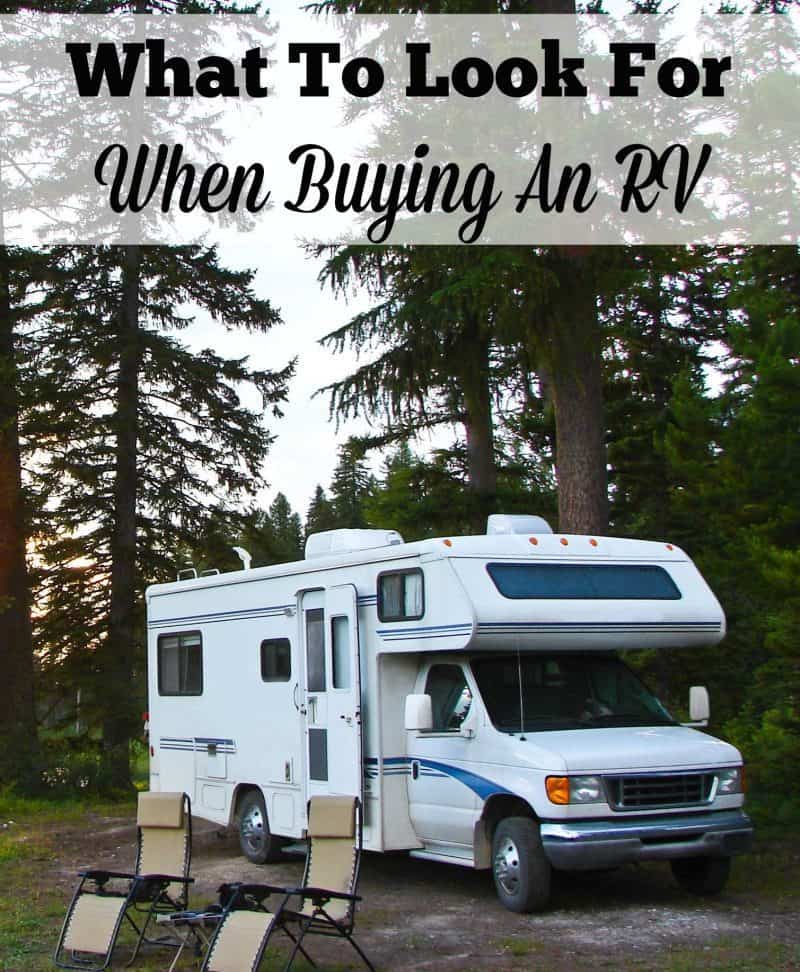 What To Look For When Buying An RV