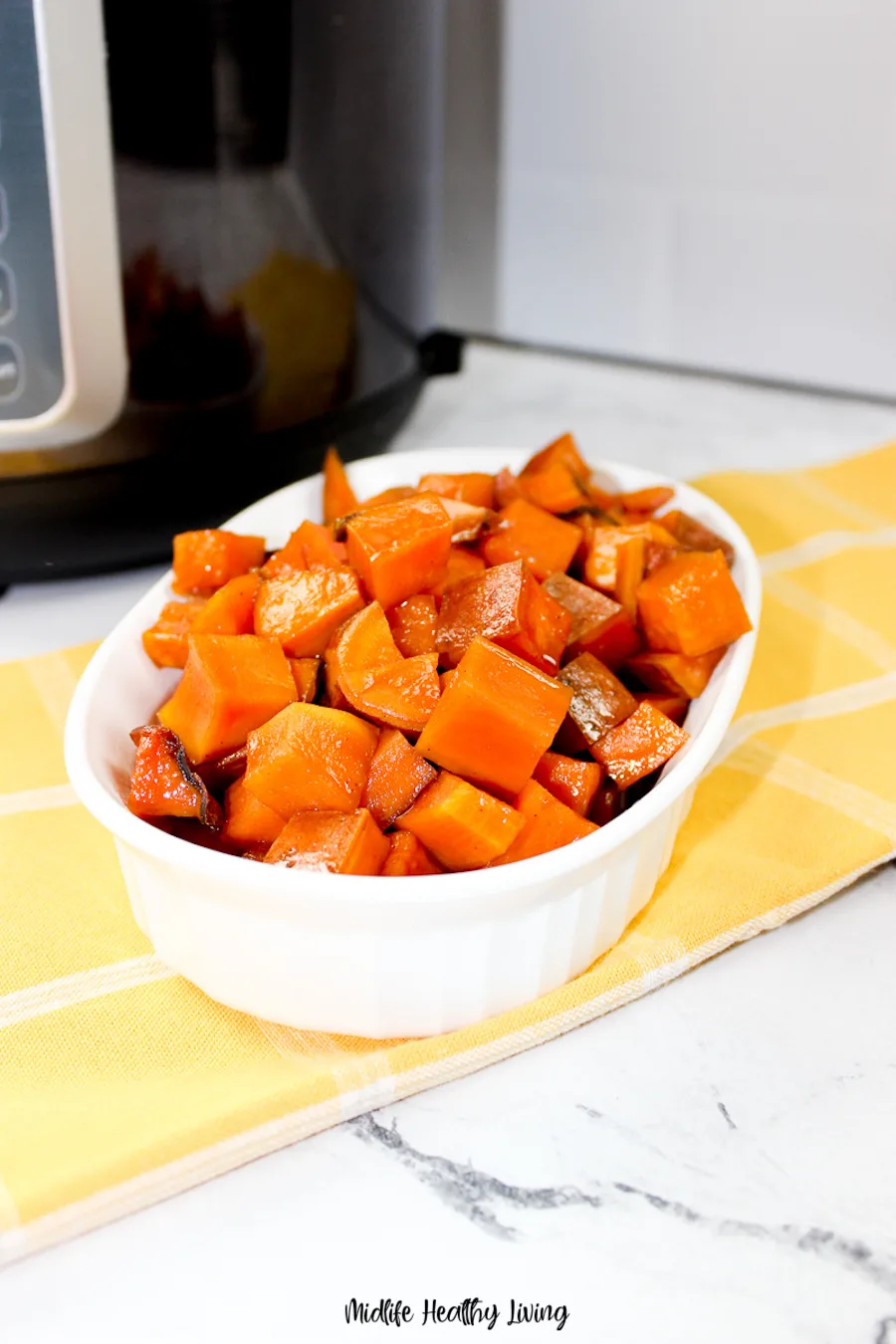 Instant Pot Cubed Sweet Potatoes - Savas Kitchen