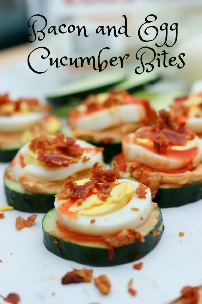 Bacon and Egg Cucumber Bites