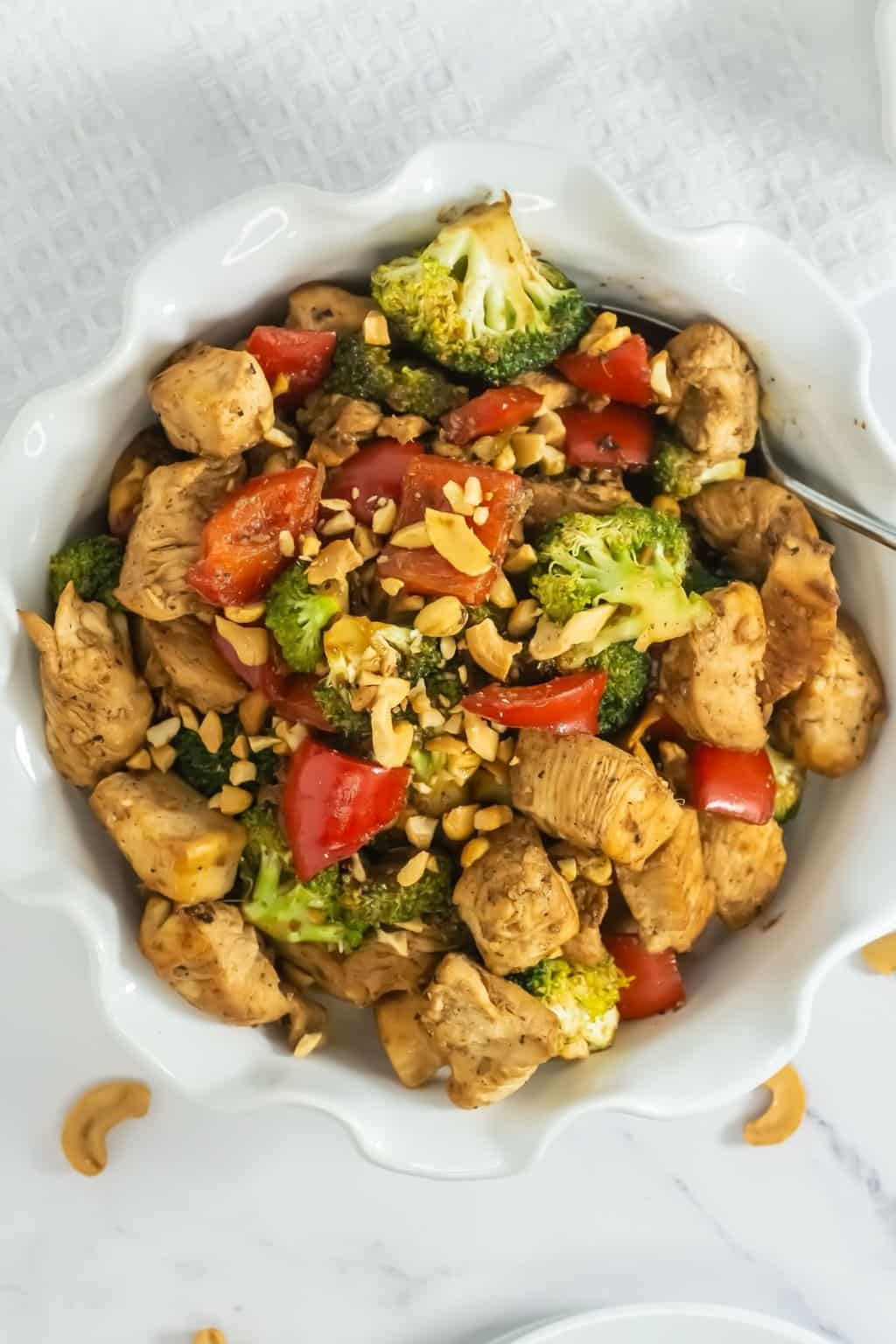 Cashew chicken stir fry.