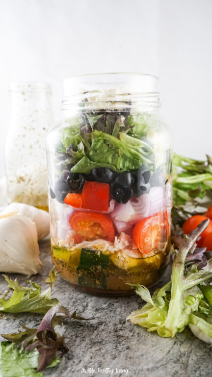 Greek Salad in a Jar