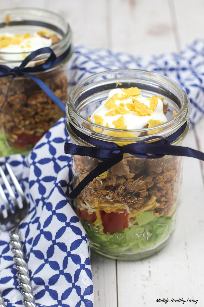 Healthy Taco Salad in a Jar Recipe