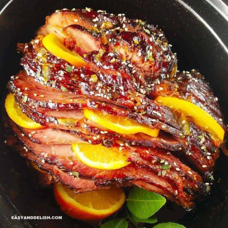Image for Slow Cooker Ham Recipe with Orange Glaze