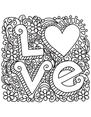 Pin on Love coloring pages