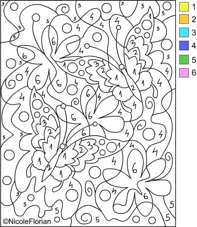 Free Printable Paint By Numbers For Adults  Abstract coloring pages,  Detailed coloring pages, Paint by number