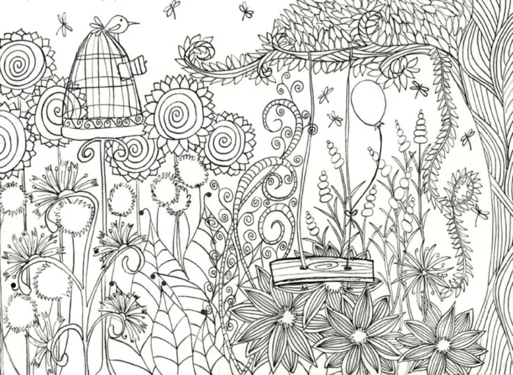 Magic Book Printable Adult Coloring Page From Favoreads coloring