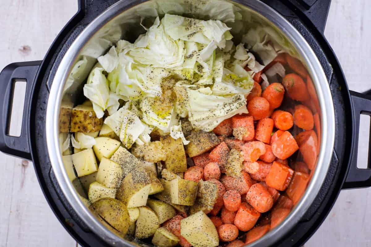 Crockpot Cabbage Potatoes and Carrots