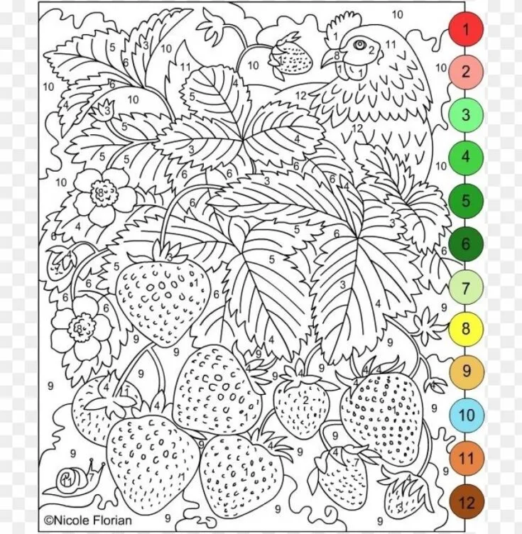 Color by Numbers Printable Coloring Book for Adults & Teens ,  -    Printable coloring book, Printable coloring pages, Color by number printable