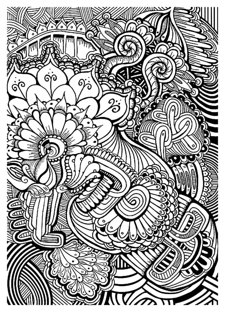 Abstract Stress Relief Coloring Book For Adults: Create Adult Coloring  Pages with Minimalist Design for Stress Relief | 30 Pages of Illustrations  for