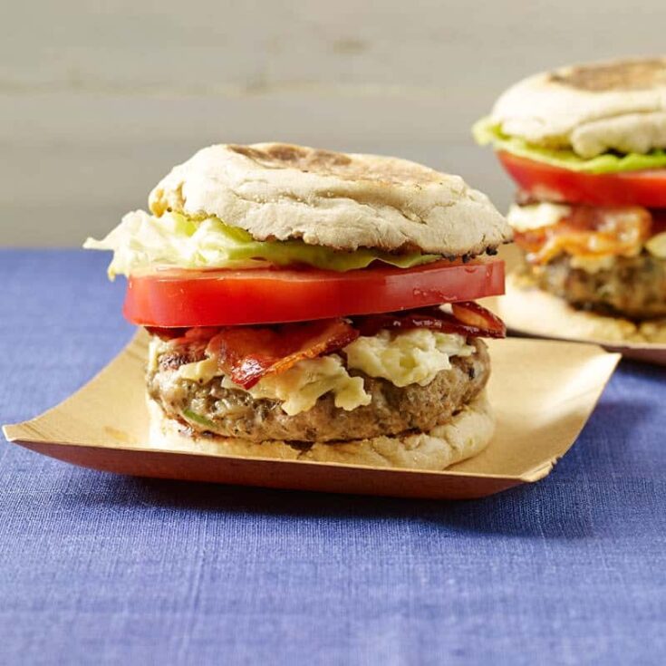 Image for Bacon and cheese turkey burgers | Recipes | WW USA