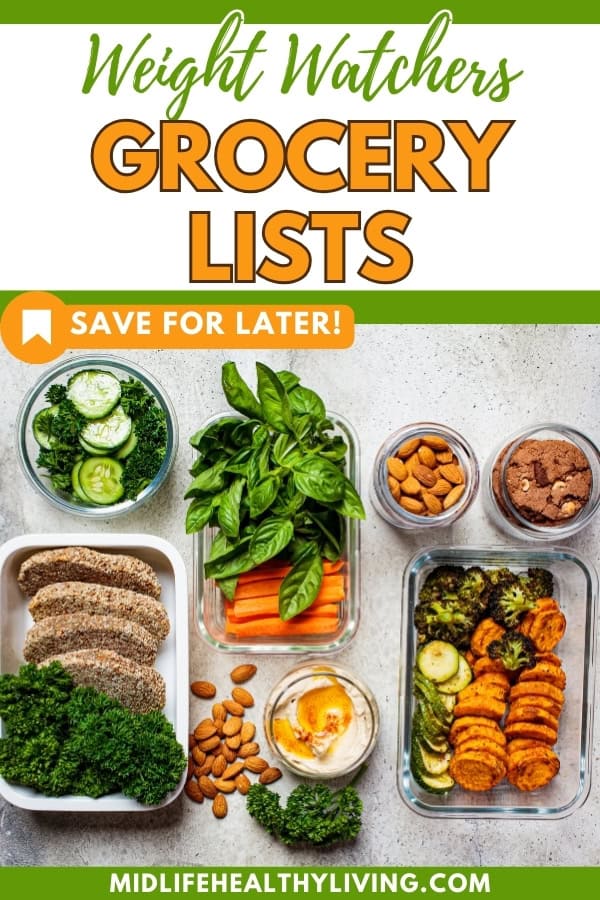 Pinterest image for Weight Watchers Grocery Lists