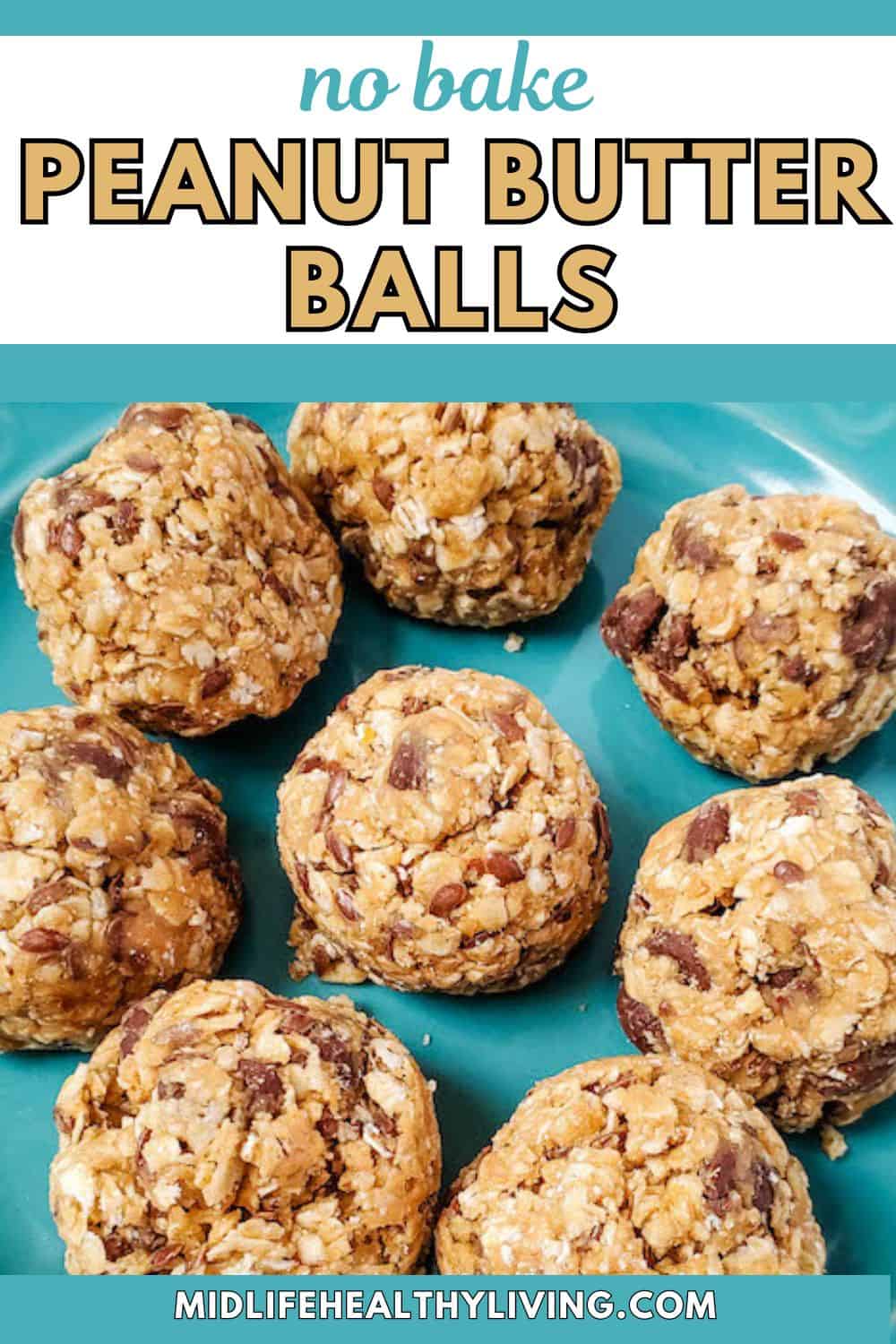 Pin image for peanut butter balls.