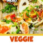 Veggie muffins pin image.