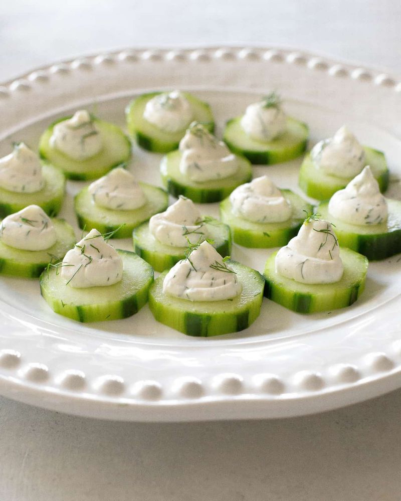 Cool Cucumber Rounds with Yogurt Ranch