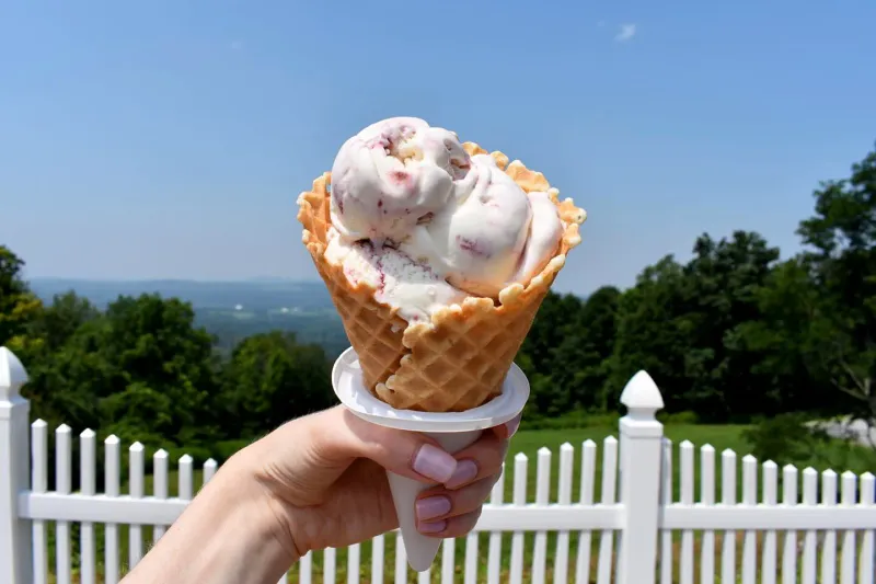 Artisan Ice Cream with Mountain Views