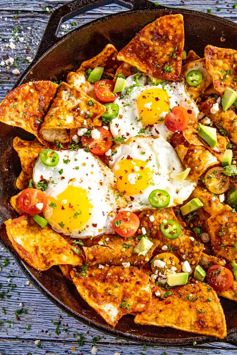 Chilaquiles con Papas
