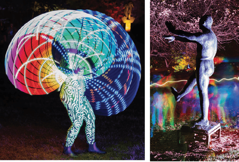 Live Performers Among Art