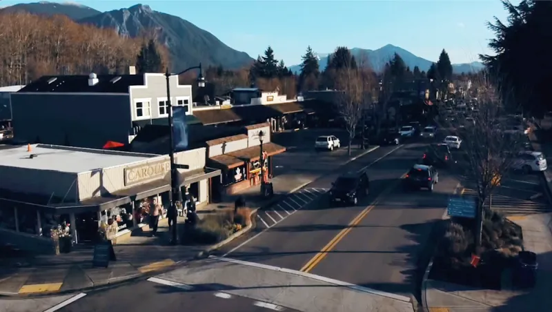 Downtown Snoqualmie and North Bend