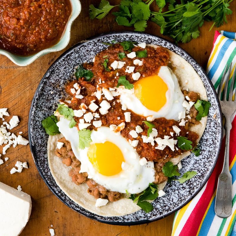 Go “Red,” “Green,” Or “Christmas” On Huevos Rancheros For Real New Mexico Flavor