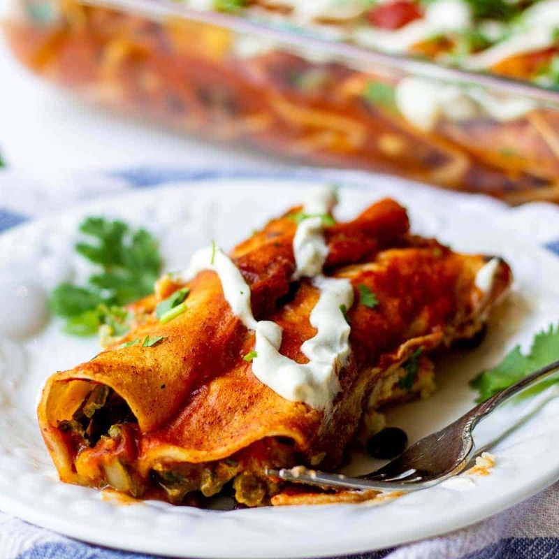 Cheesy Spinach Tex-Mex Enchiladas