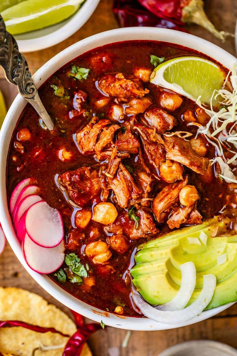 Vibrant Vegetarian Pozole Rojo