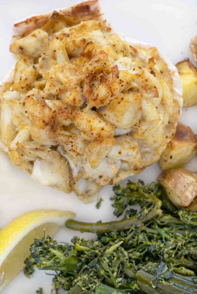 Crab Imperial with Farm Veggies