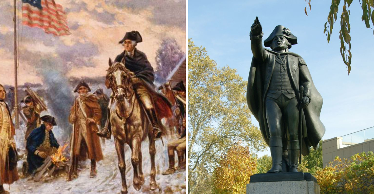 Stand Before The Statue Of Friedrich Von Steuben At Valley Forge Pennsylvania