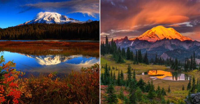 viewpoints and hikes in Washington with forecasted peak windows for 2025