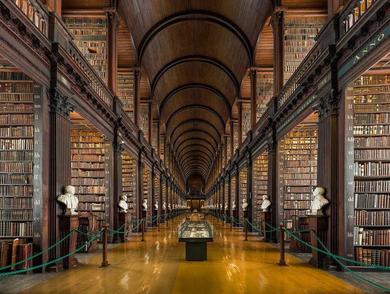 Trinity College Long Room In Dublin, Ireland