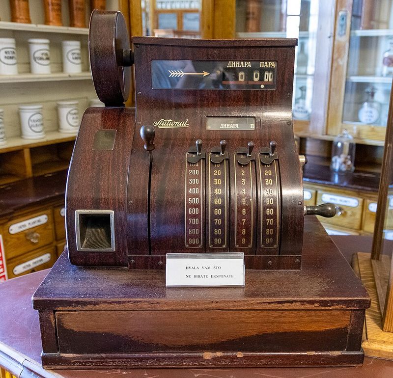 1960s Checkout Counters with Manual Registers