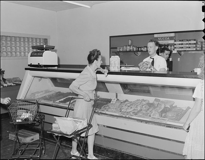 1940s Butcher Counter with Personal Service