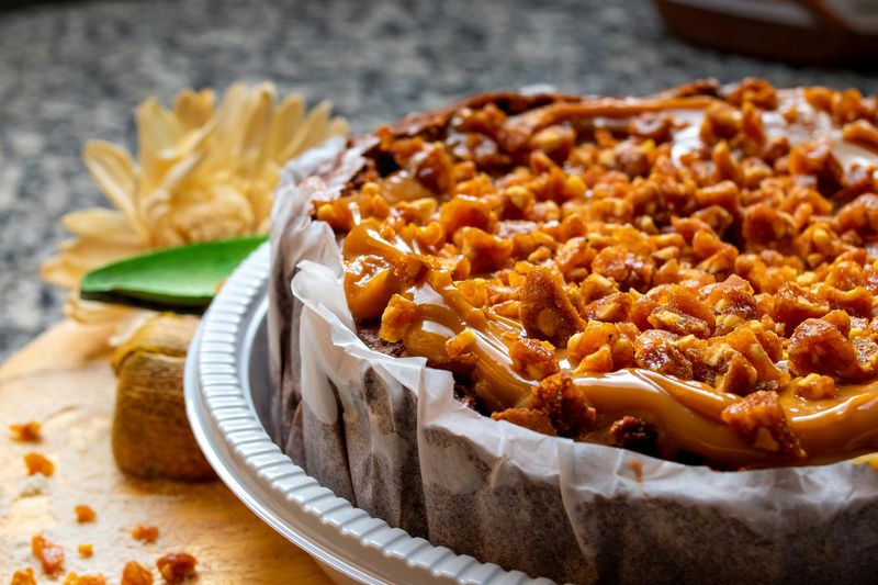 Caramel Pretzel Crunch Cake