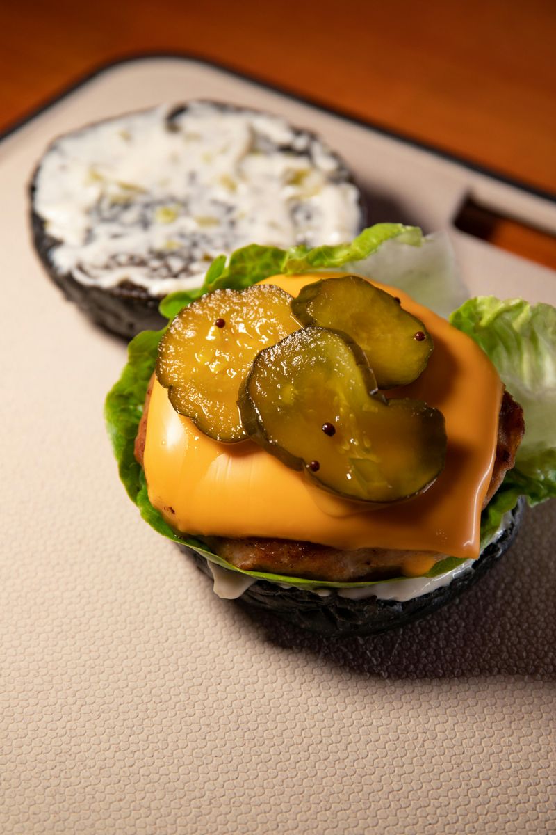 Barbecue Pickle and Cream Cheese Sandwich