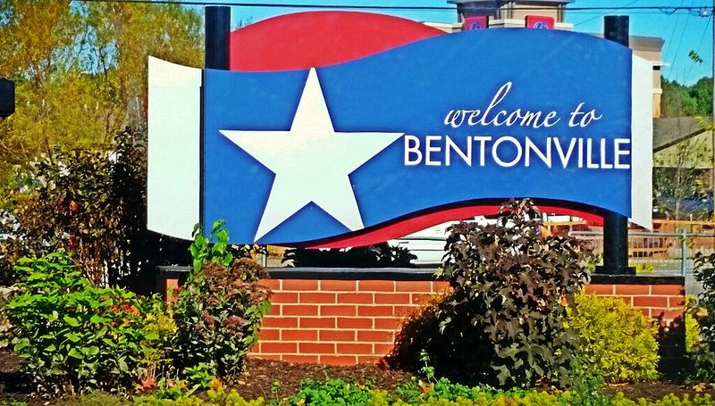 Bentonville Welcome Sign