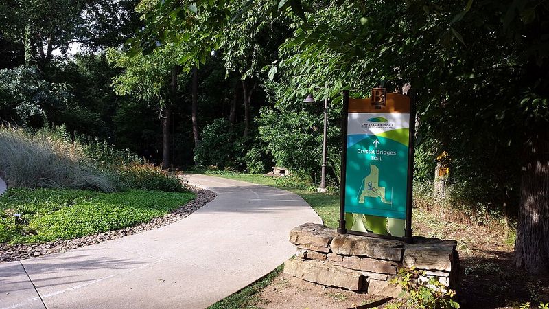 Crystal Bridges Trail Through Compton Gardens
