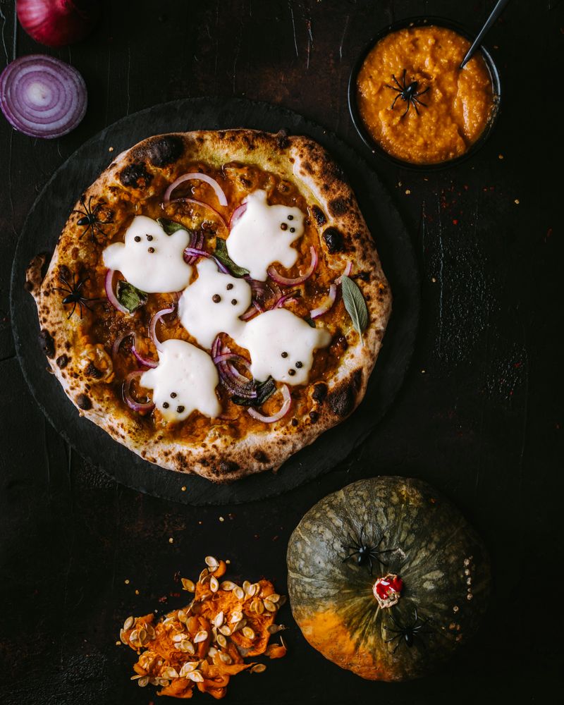 Ghost Pizza Bagels