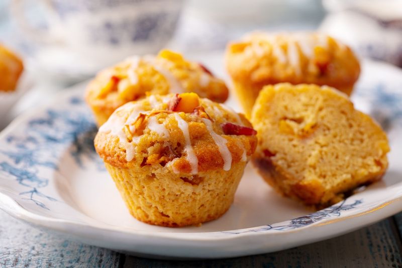 Peach Cobbler Muffins