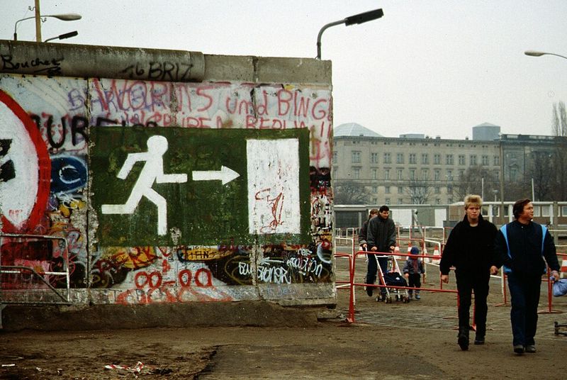 The Berlin Wall Coming Down