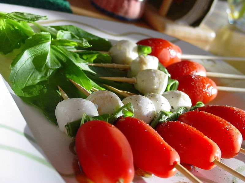 Caprese Skewers with Balsamic