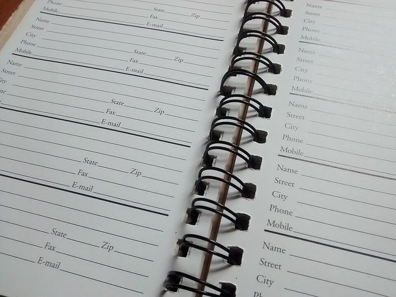 Writing Phone Numbers In Address Books