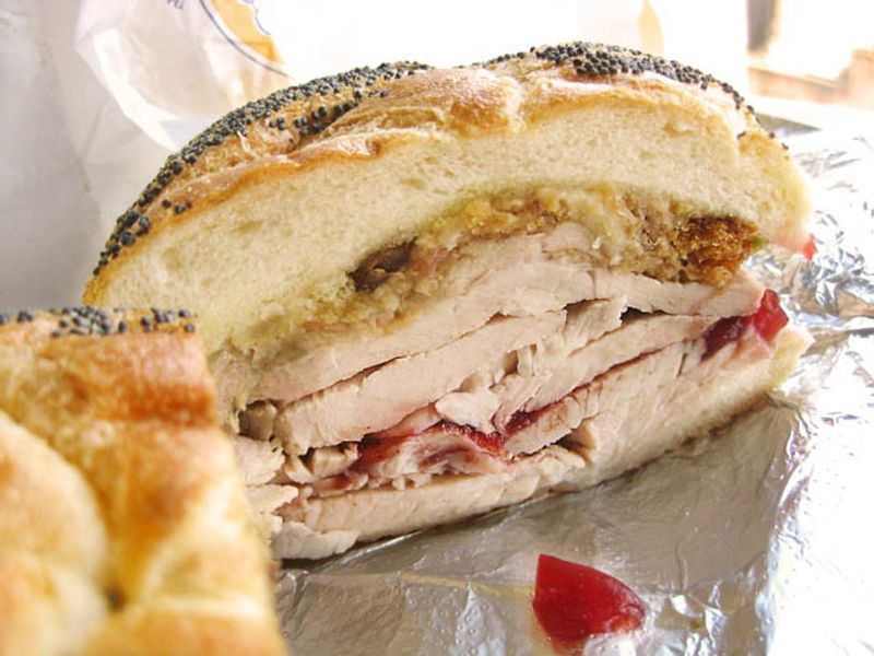 Turkey, Brie, and Cranberry Baguette