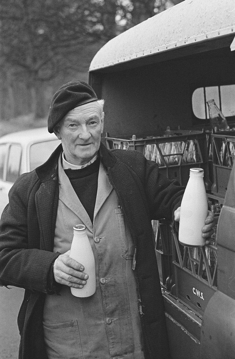 Milkmen Delivering Glass Bottles at Dawn