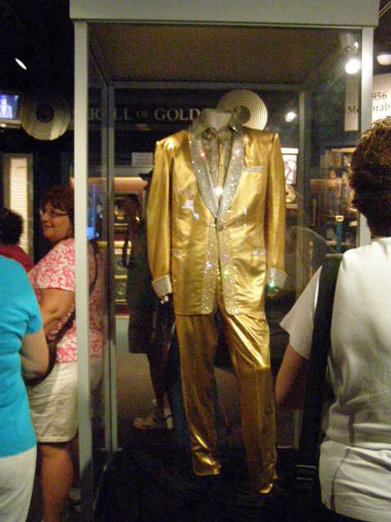 Elvis Presley Performing In A Gold Suit, 1957