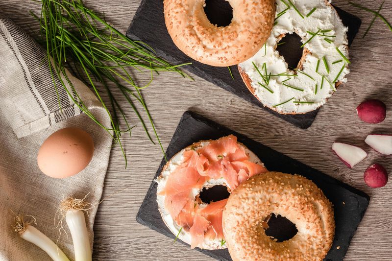 Smoked Salmon & Cream Cheese Bagel