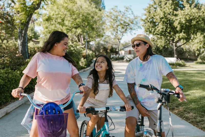 No Helmets While Riding Bikes