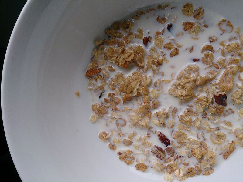 Granola With Milk And Fruit