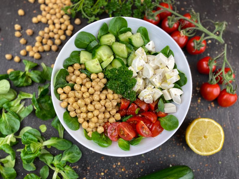 Chickpea Salad Mediterranean Bowl