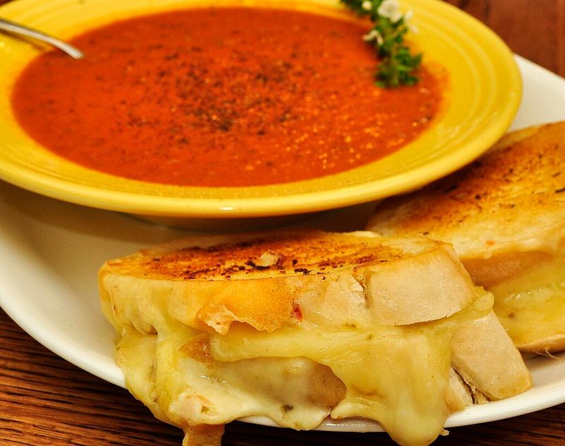 Tomato Soup With Grilled Cheese