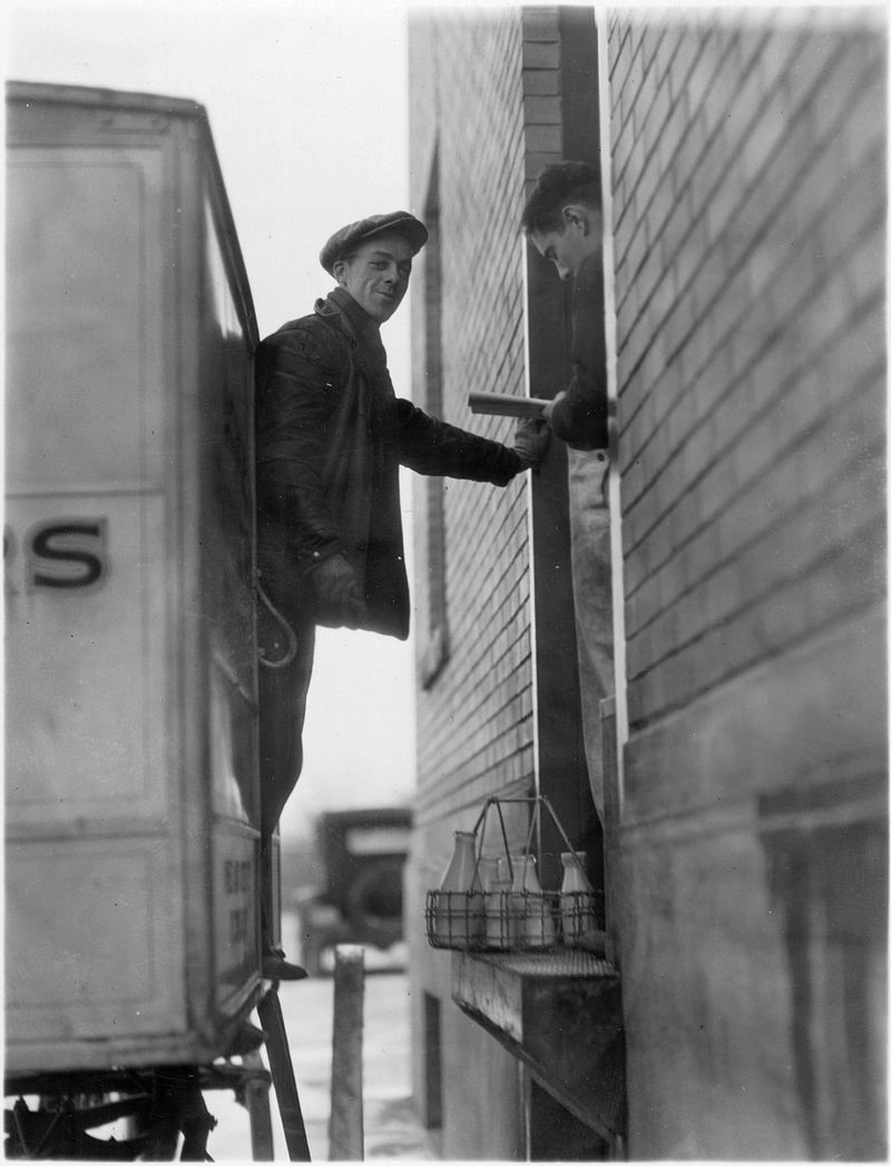 Watching The Milkman Deliver Glass Bottles