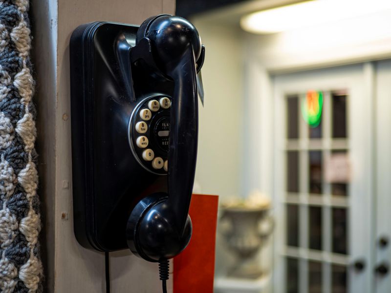Rotary Dial Telephones on the Wall